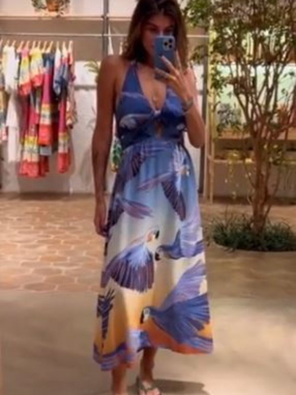 FARM Rio Night Fly Cropped Maxi sz M NWT - Picture 8 of 10